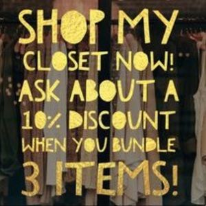 Bundle 3 items & get 10% off your bundle 😊